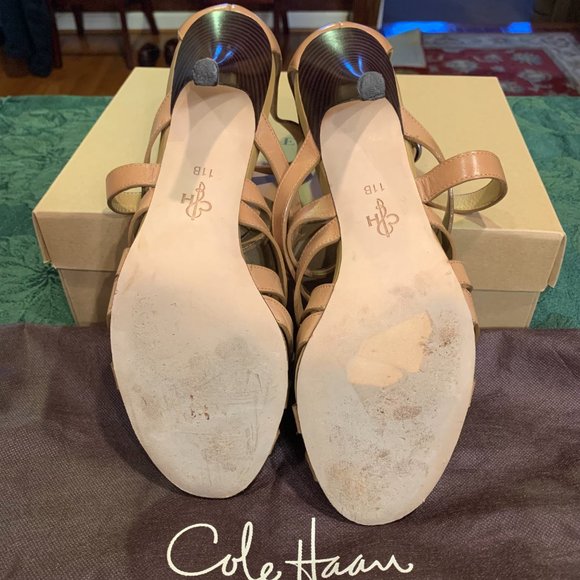 Cole Haan | Shayna Tan Strappy Sandal Heels 11 B - Picture 5 of 6